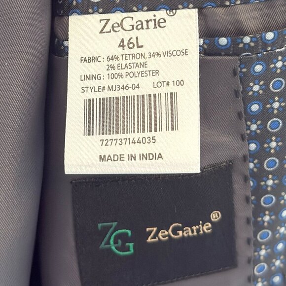 👔 ZeGarie Light Gray Sport Coat - Size 46L - Picture 3 of 6